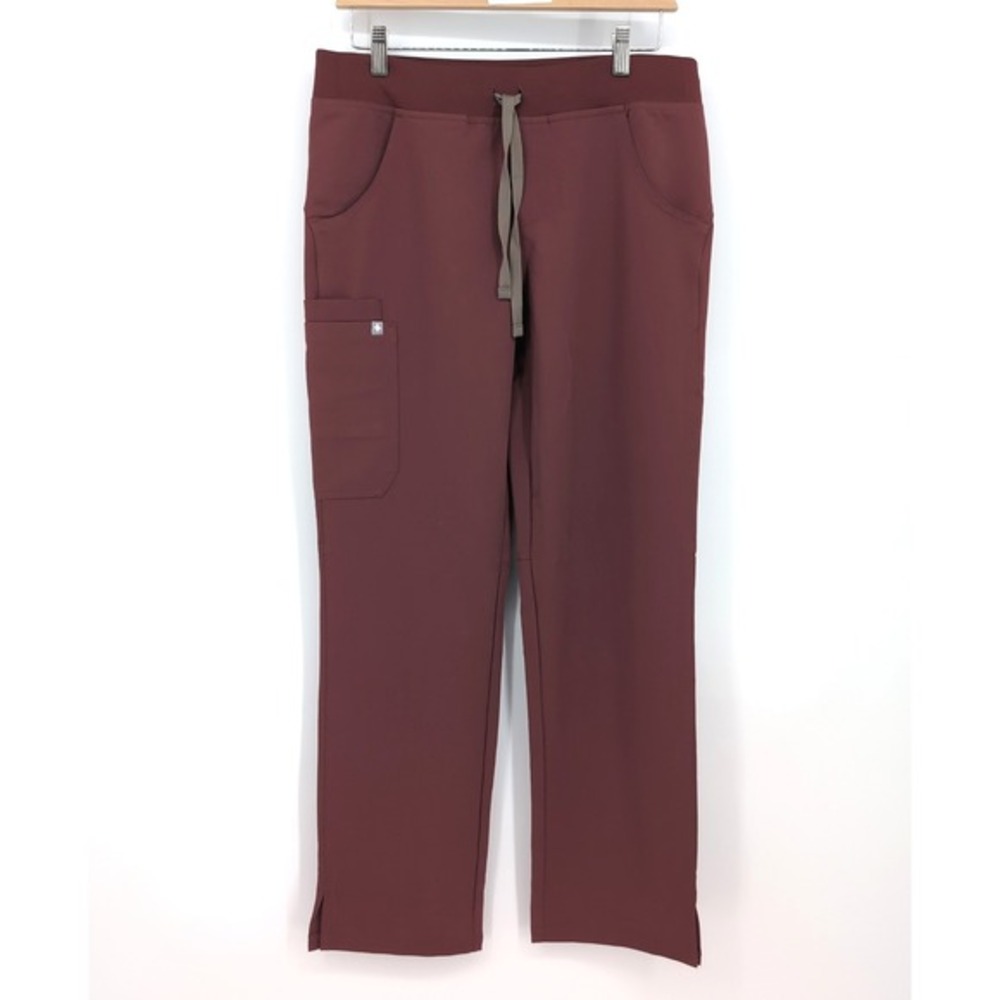 FIGS Kade Cargo Scrub Pants Burgundy Maroon‎ Women Small